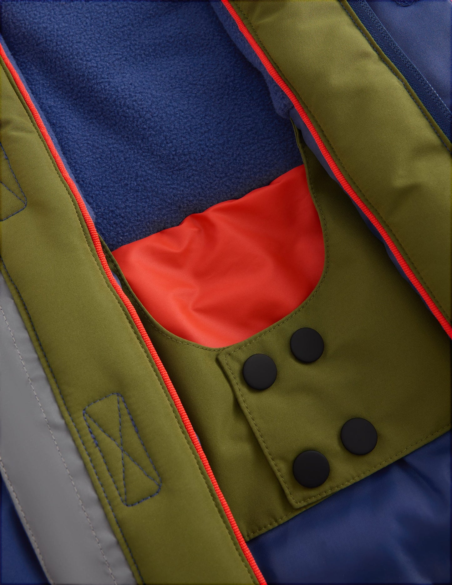 All-weather Waterproof Coat-Khaki Colour Block