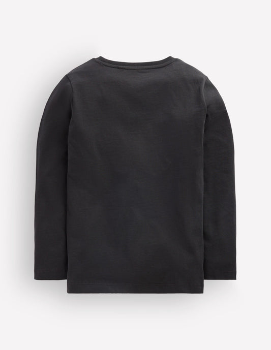 Long Sleeve Glow T-shirt-Shadow Grey, Skeleton Band