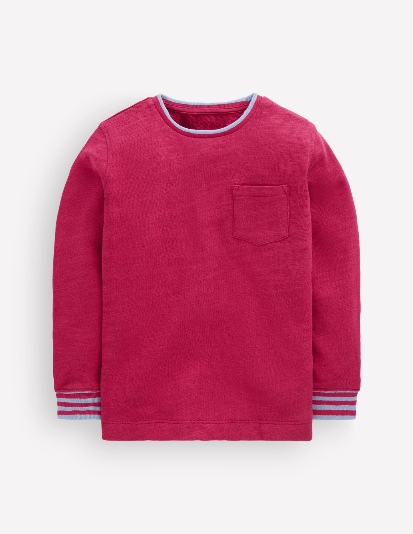 Cosy Mid-weight T-shirt-Sweet Cherry / French Blue