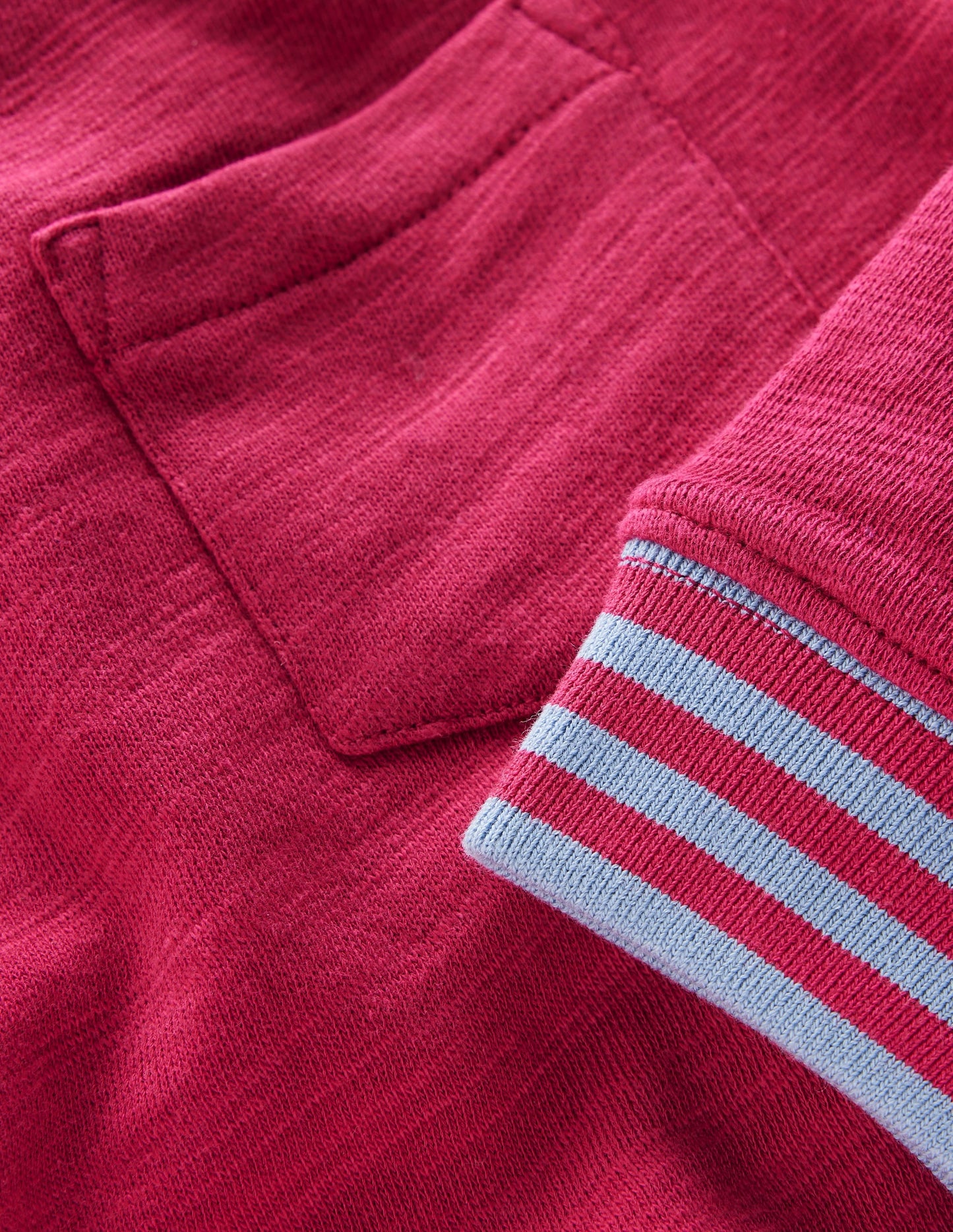 Cosy Mid-weight T-shirt-Sweet Cherry / French Blue
