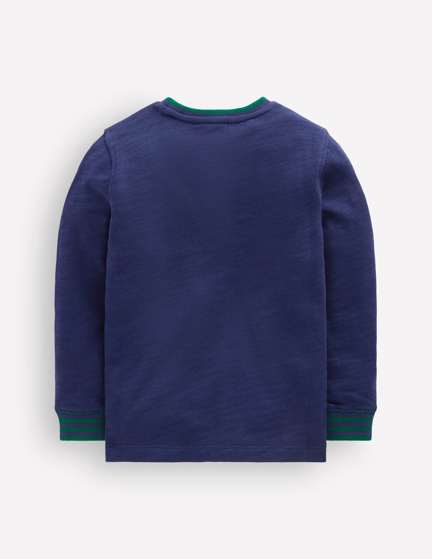 Cosy Mid-weight T-shirt-College Navy / Jewel Green