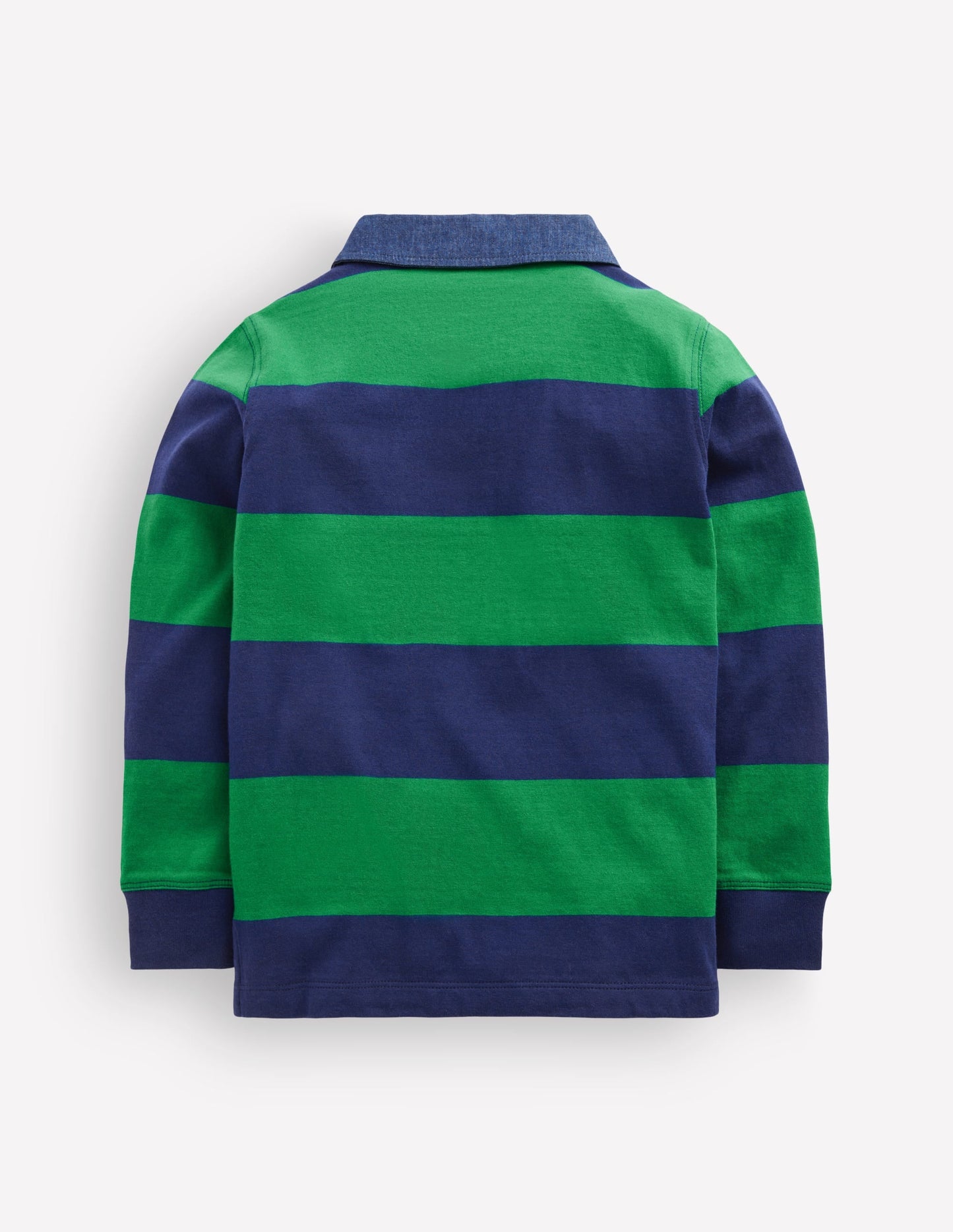 Long Sleeve Smart Polo Shirt-College Navy / Fresh Green