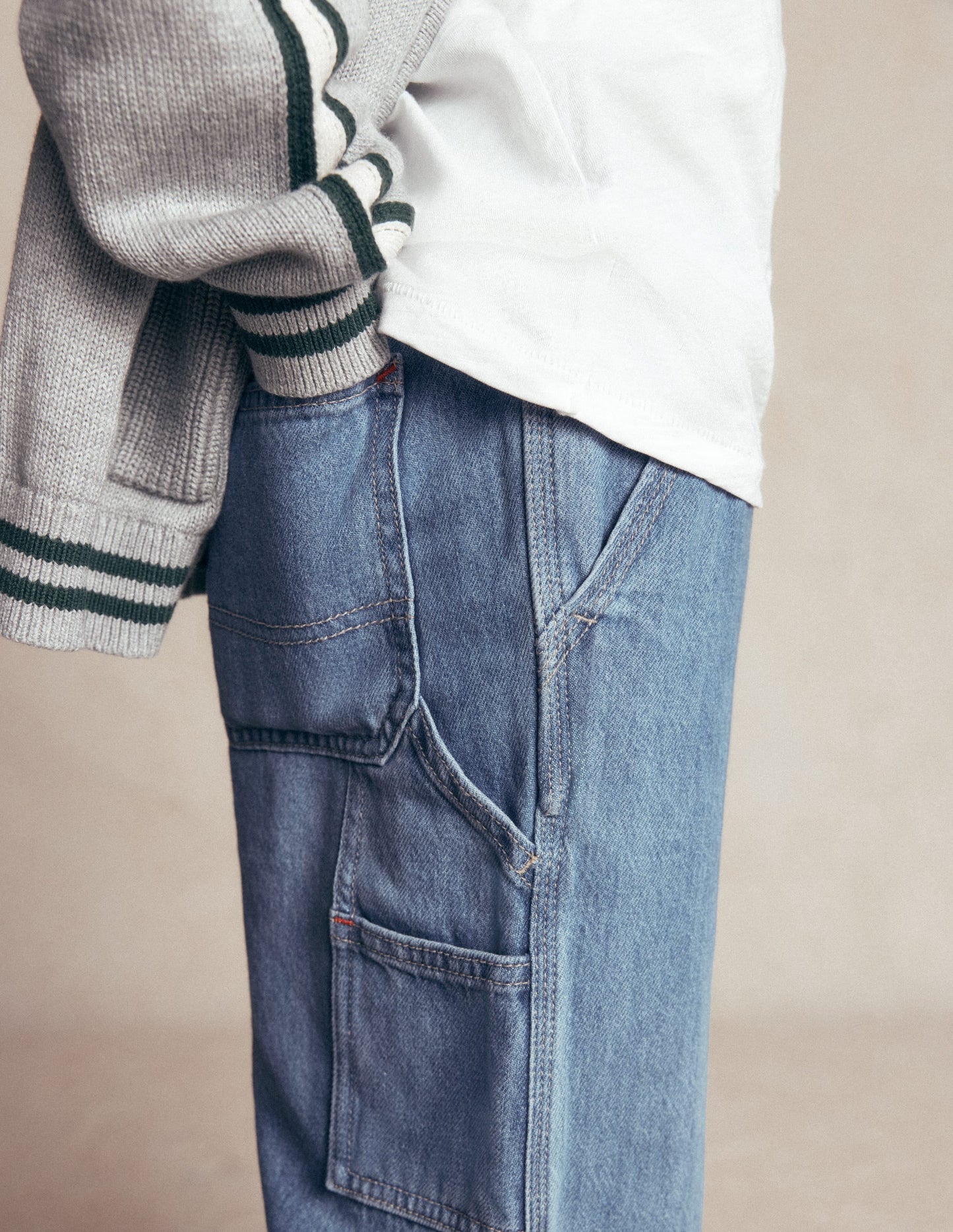 Pull-on Carpenter Jeans-Light Wash