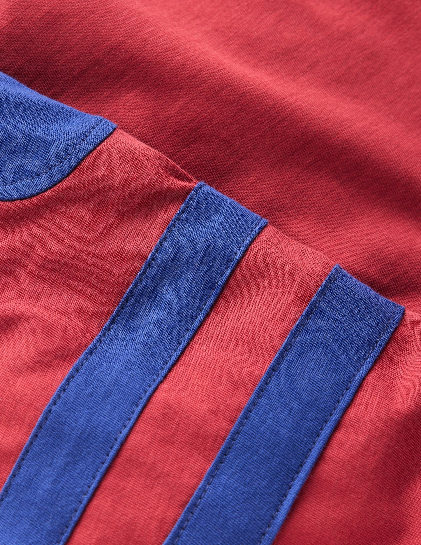 Colour Block T-shirt-Red Earth