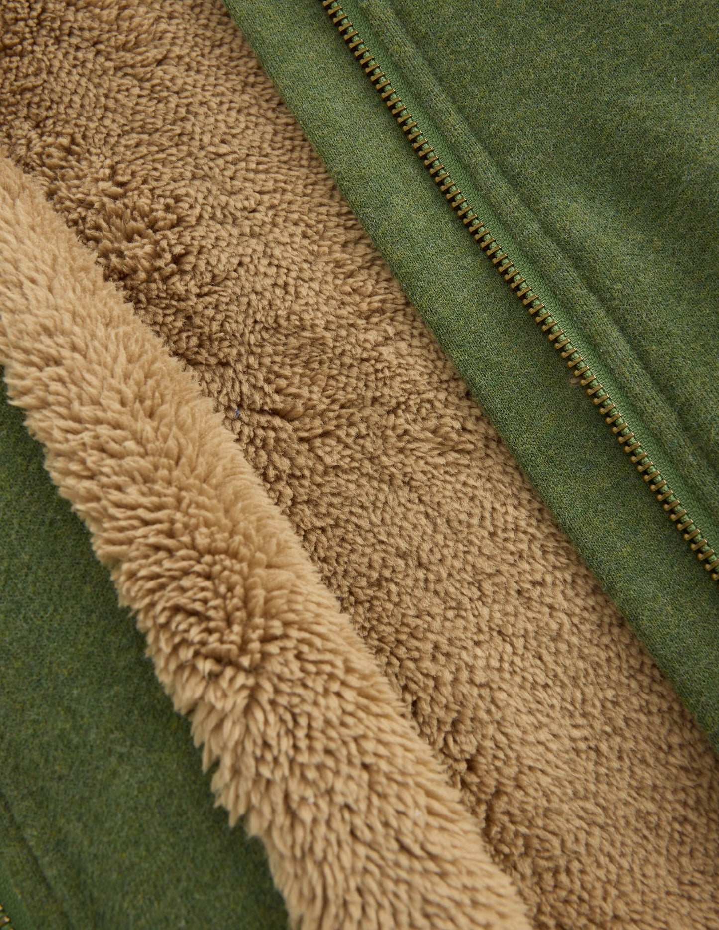 Fleece Lined Bomber-Green / Blue Colourblock