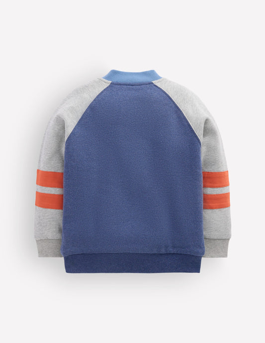 Fleece Lined Bomber-Grey Marl / College Navy