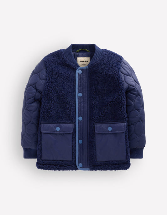 Borg Bomber Jacket-Medieval Blue