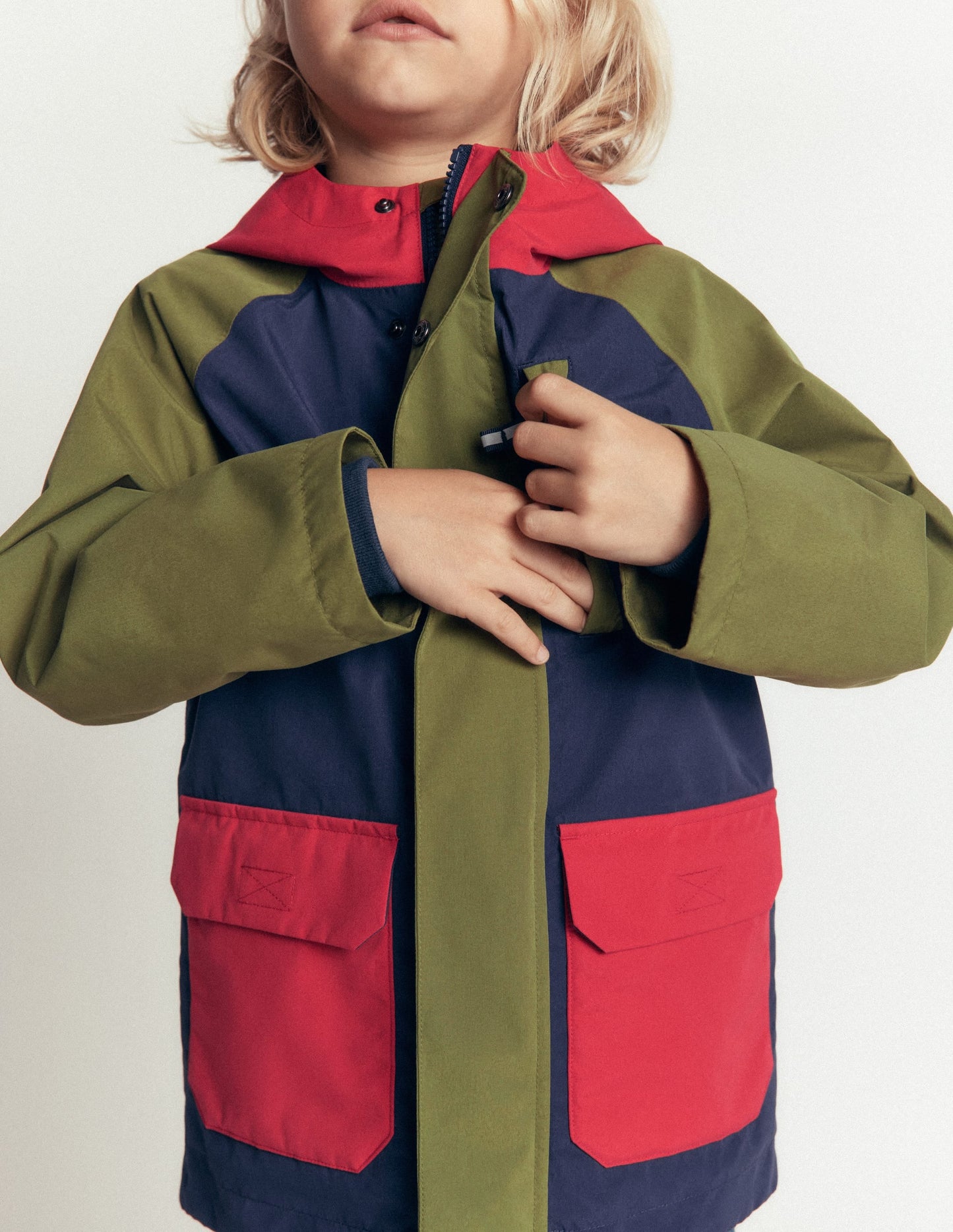 Waterproof Fisherman's Jacket-Colourblock