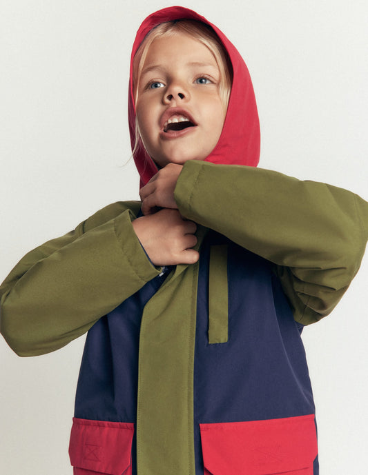 Waterproof Fisherman's Jacket-Colourblock