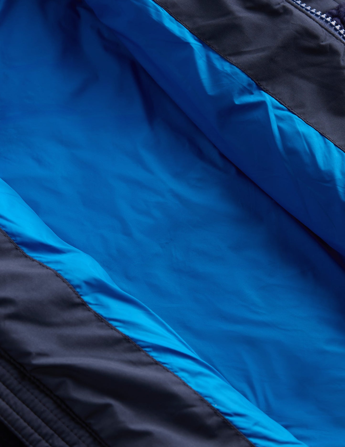 Quilted Borg Jacket-BLACK IRIS
