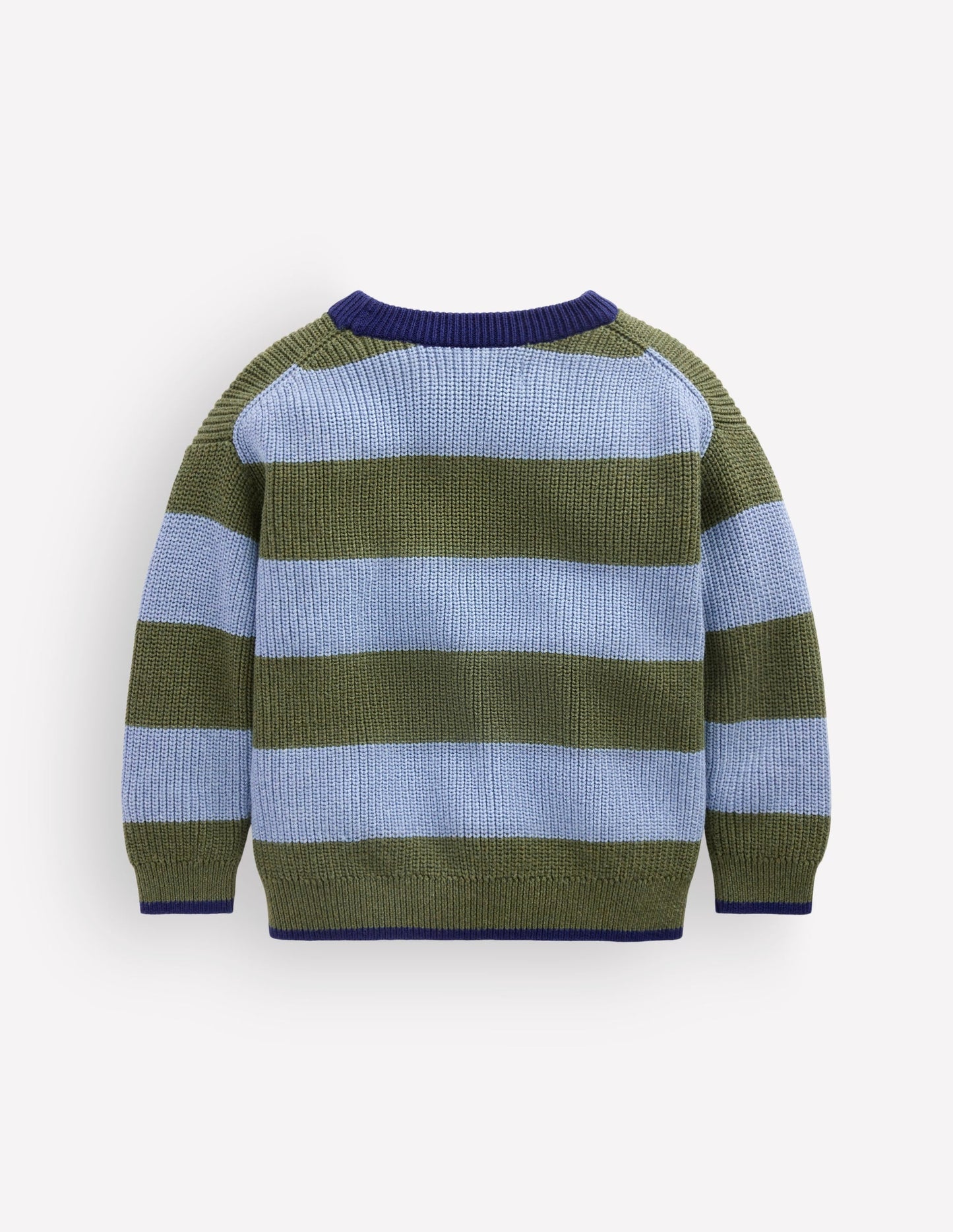 Chunky Cotton Jumper-Bluejay Stripe