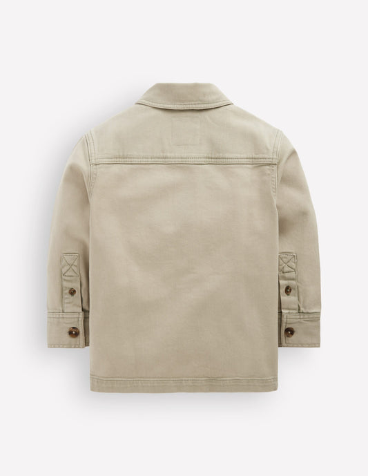 Front Pocket Overshirt-ACID WASH GREEN