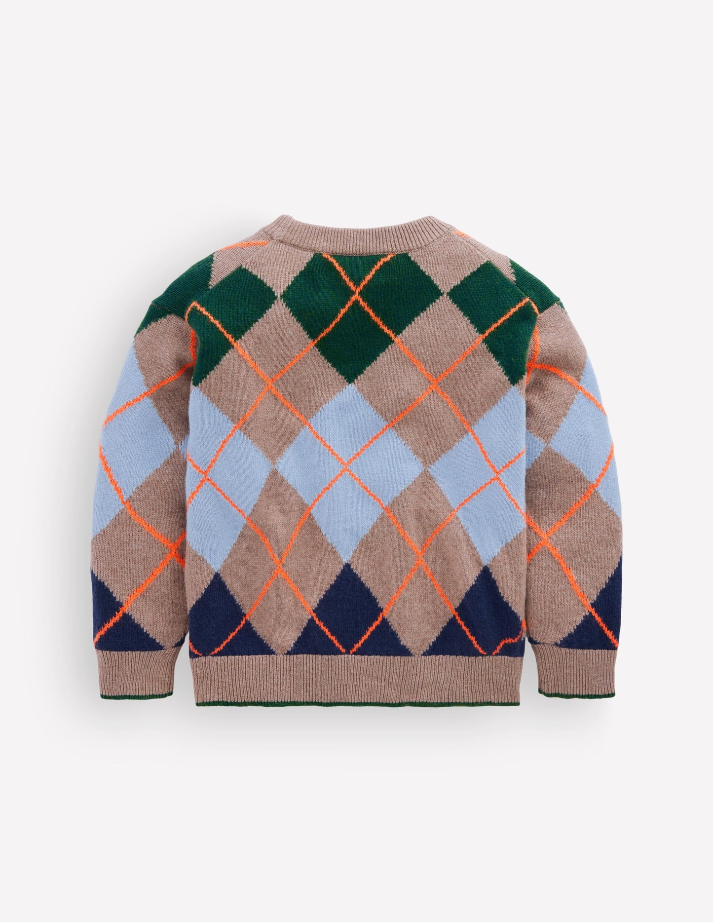 Argyle Jumper-Stone Melange