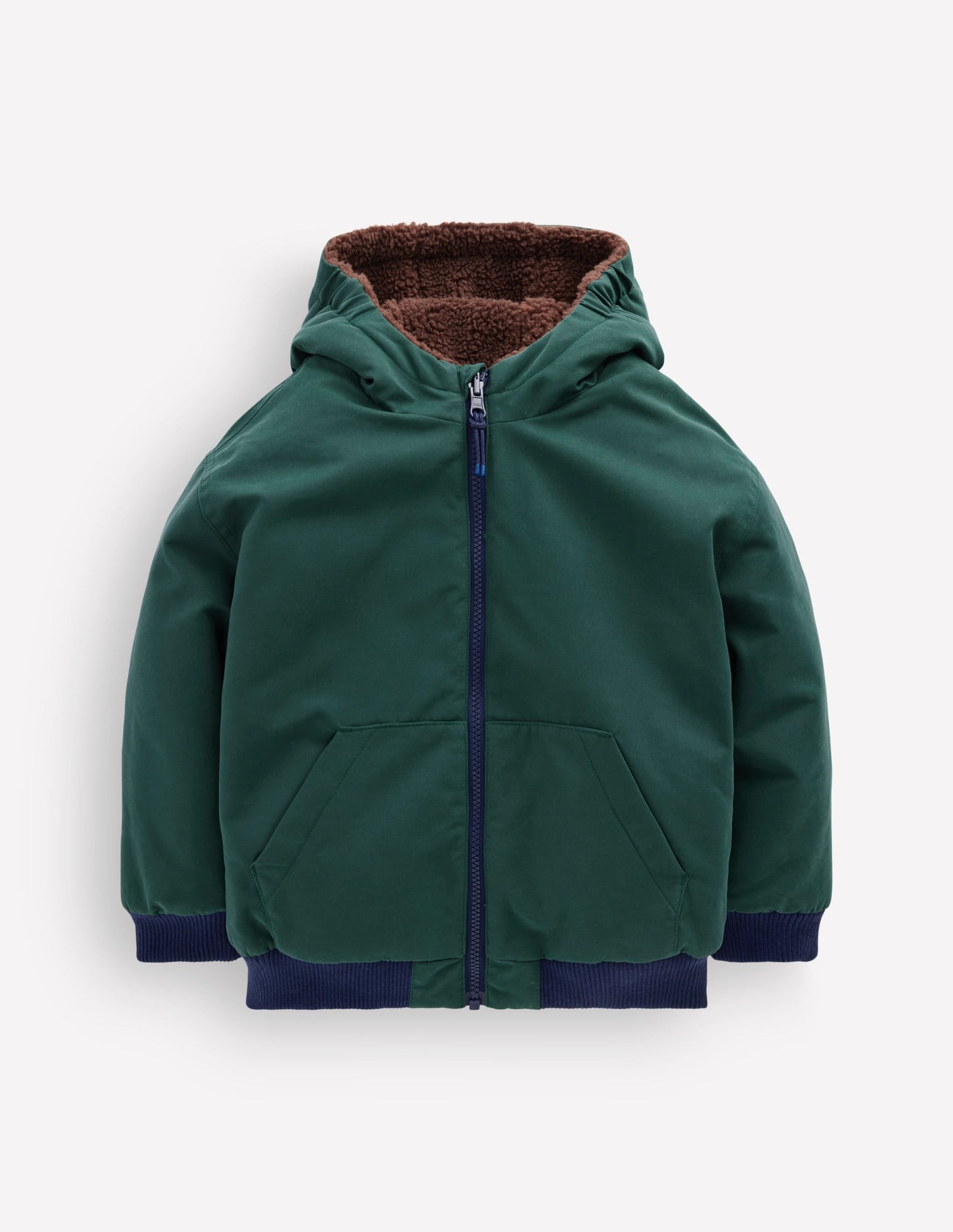 Reversible Borg Bomber-Malachite Green/Raw Umber