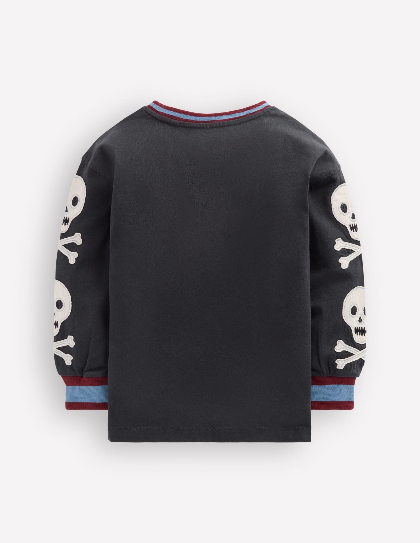 Relaxed Appliqué T-shirt-Shadow Grey Skulls