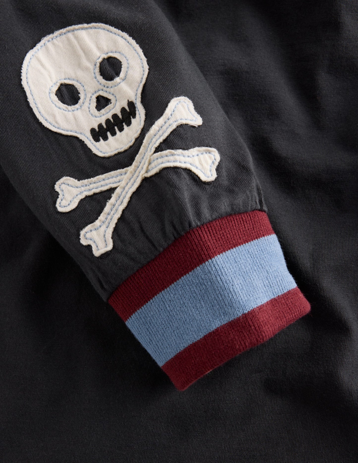 Relaxed Appliqué T-shirt-Shadow Grey Skulls