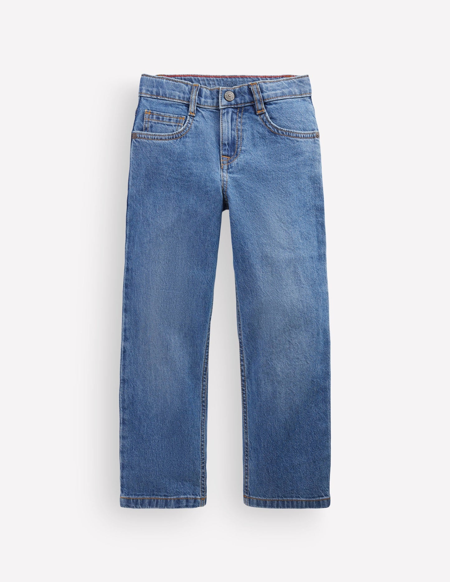 Easy Straight Jeans-Mid Wash