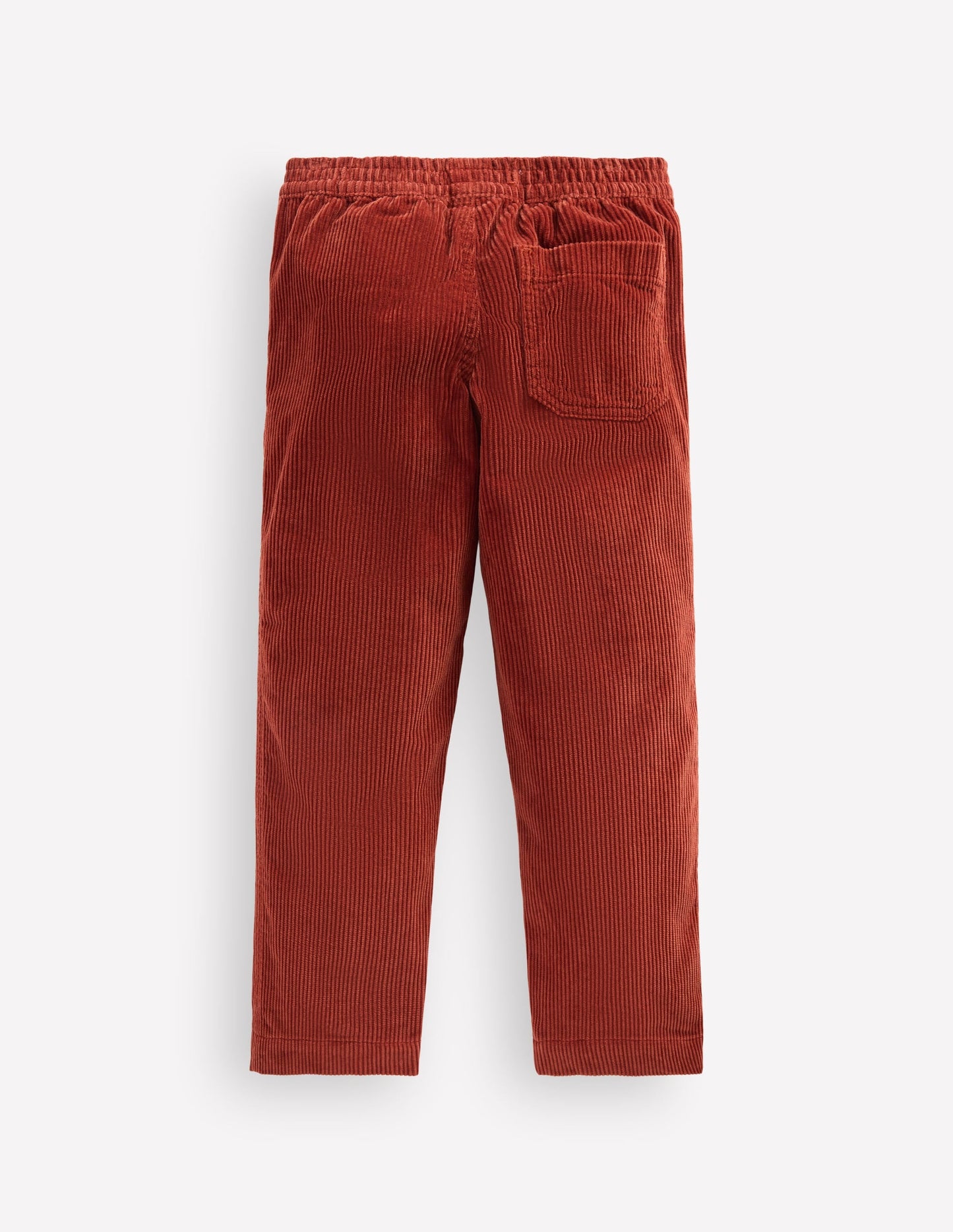 Pull-on Cord Trousers-BURNT HENNA