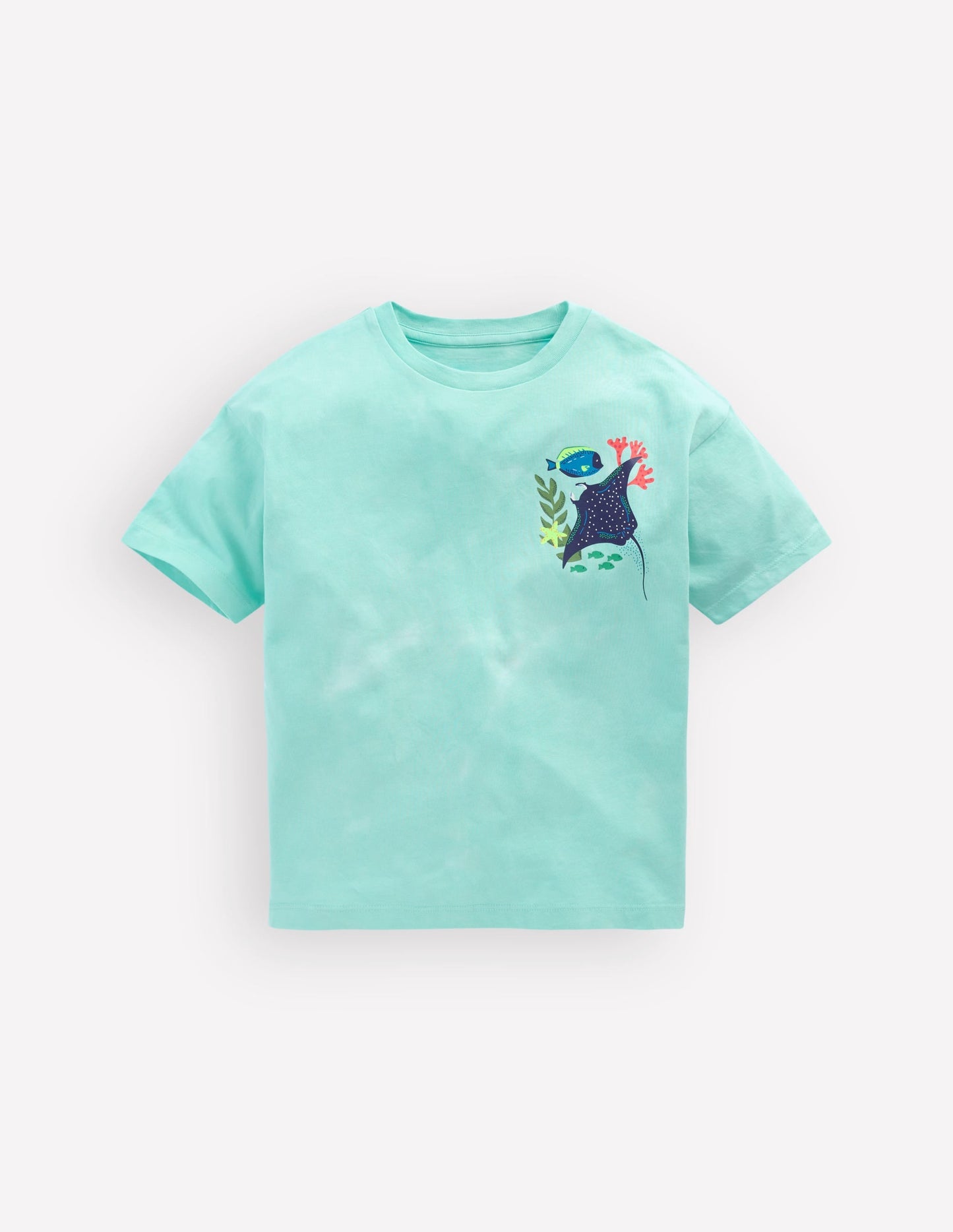 Front & Back Printed T-shirt-Tie Dye Coral Reef