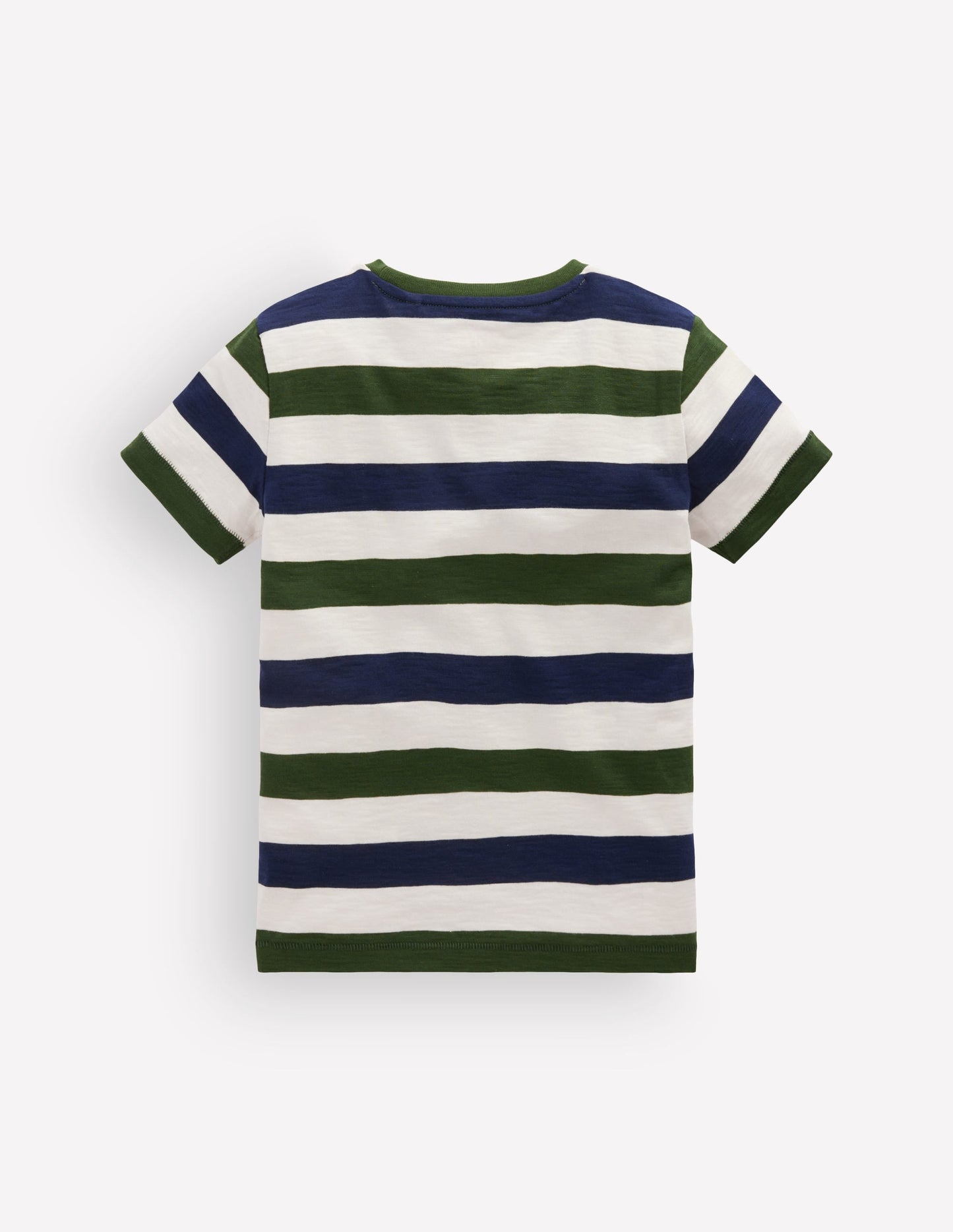 Everyday Short Sleeve T-Shirt-Green and Blue Stripe
