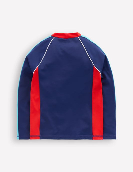 Colour Block Rash Vest-Mazarine Blue
