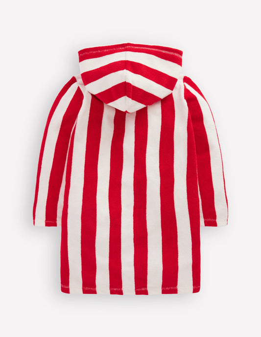 Towelling Zip-Up Throw-On-Red Stripe