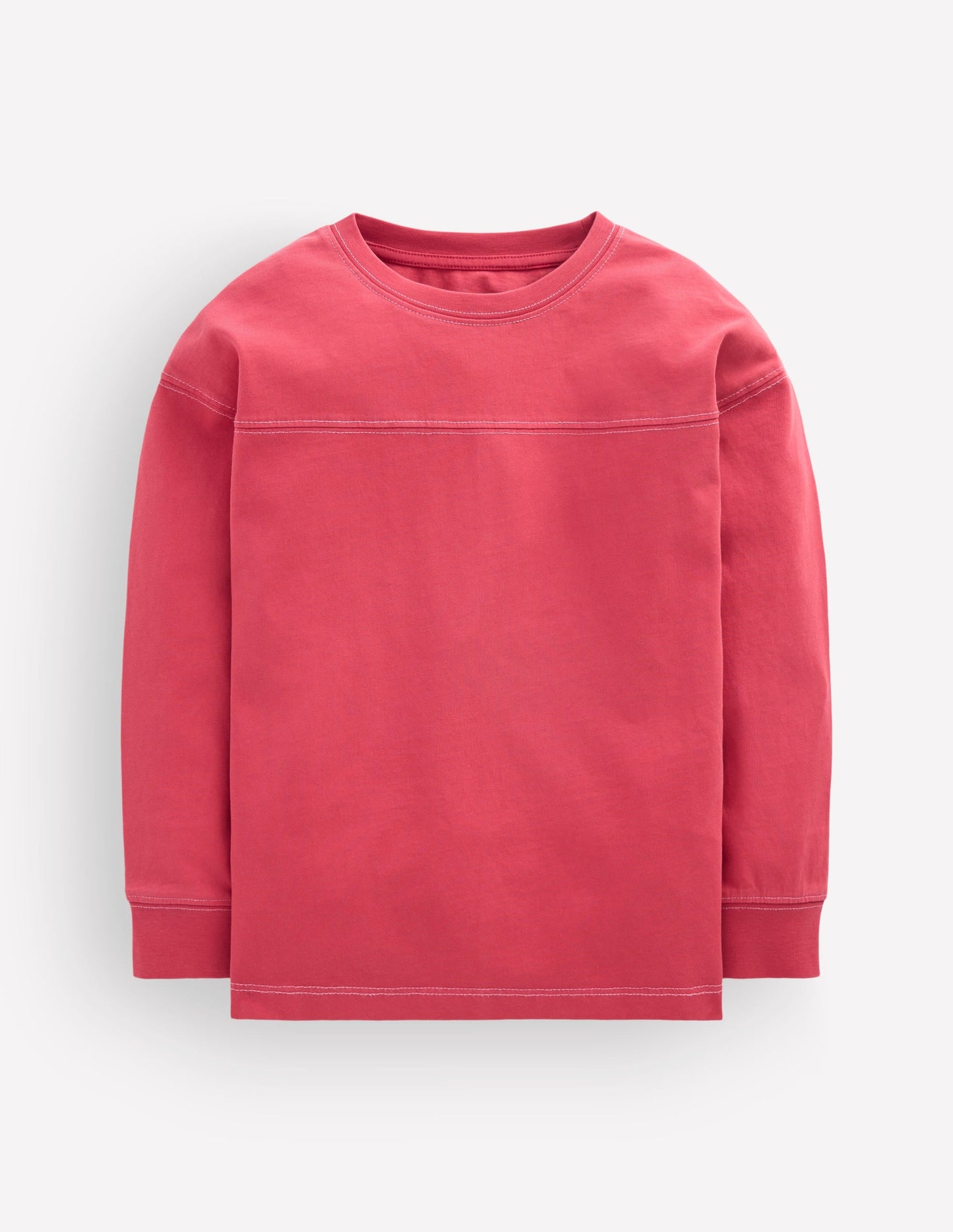 Relaxed Seam Detail T-shirt-Winter Blush