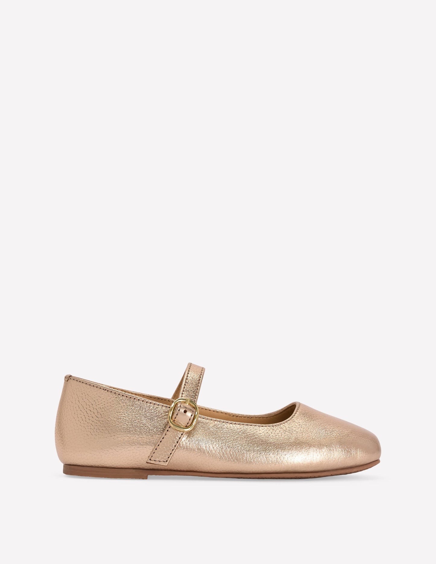 Square Toe Mary Janes-Gold
