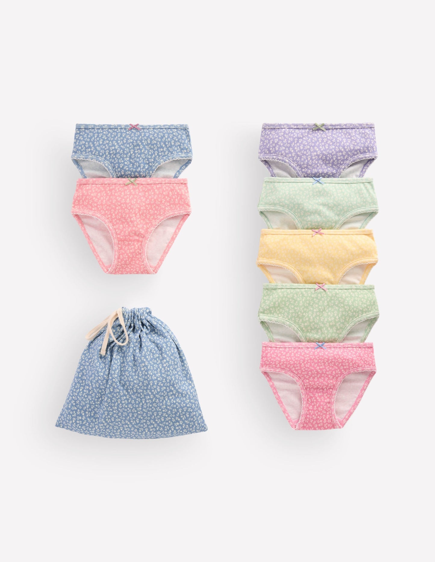 7-pack Pants-Ditsy Floral Spring