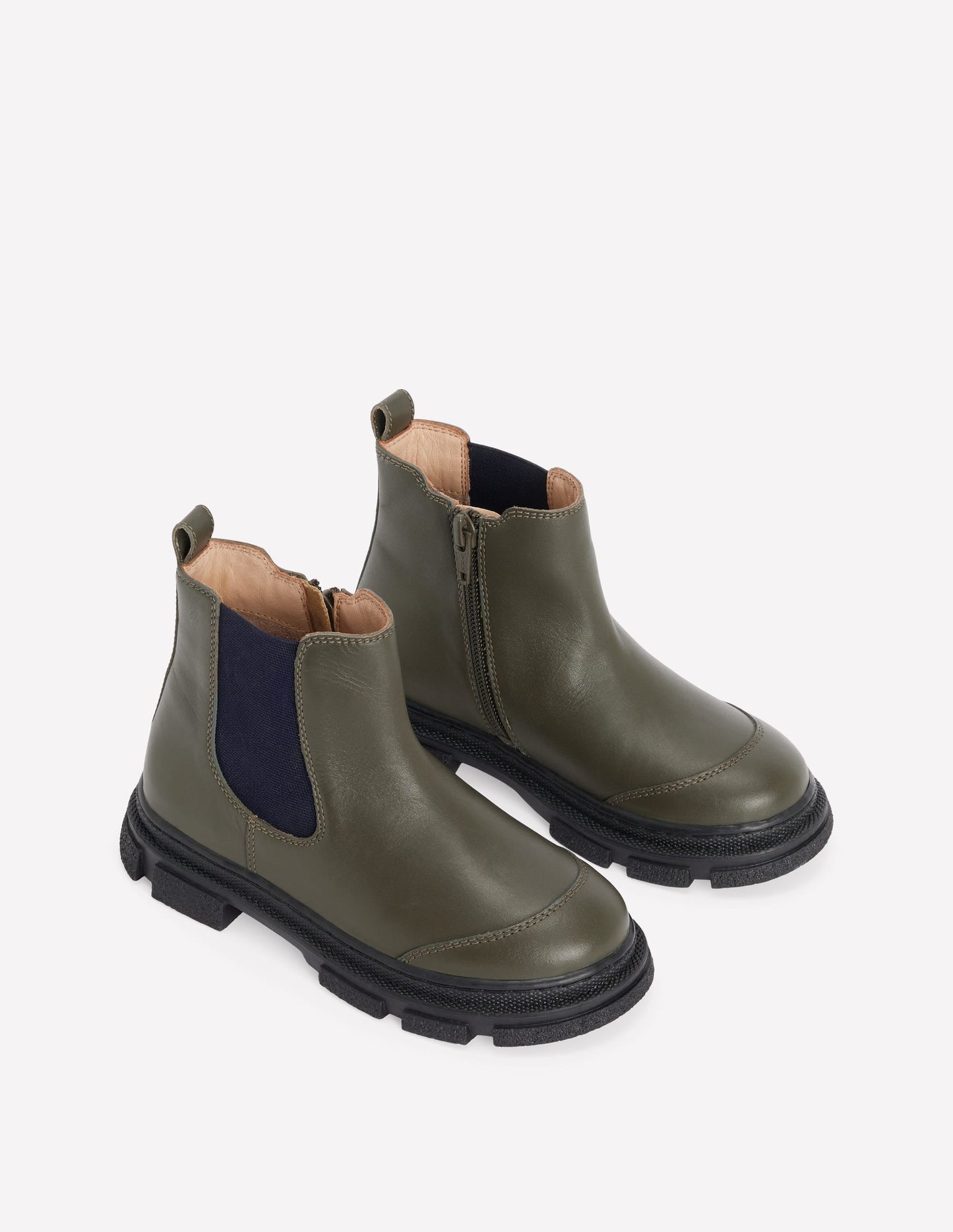 Chunky Chelsea Boots-Khaki