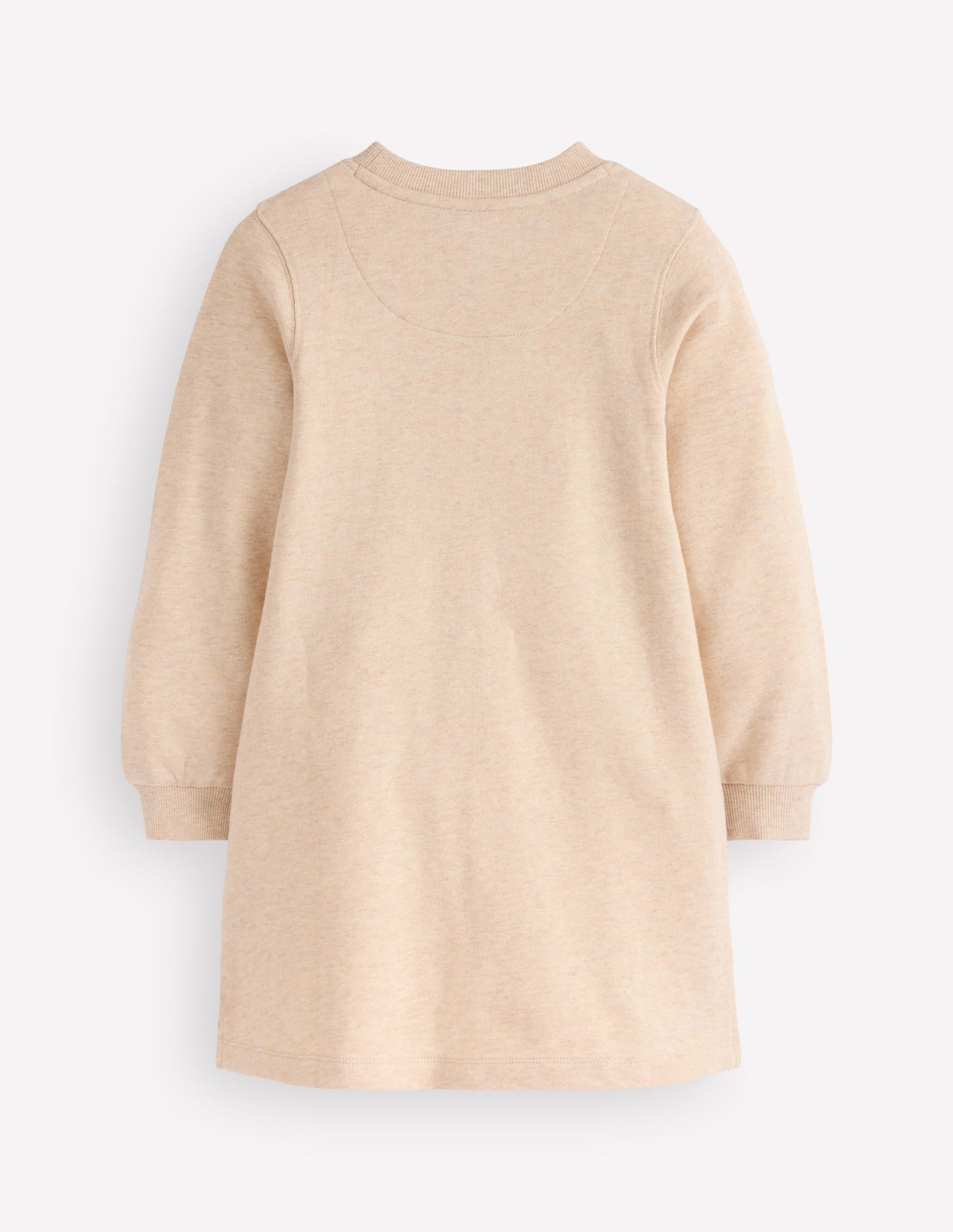 Ida Sweatshirt Appliqué Dress-Oatmeal Butterlies