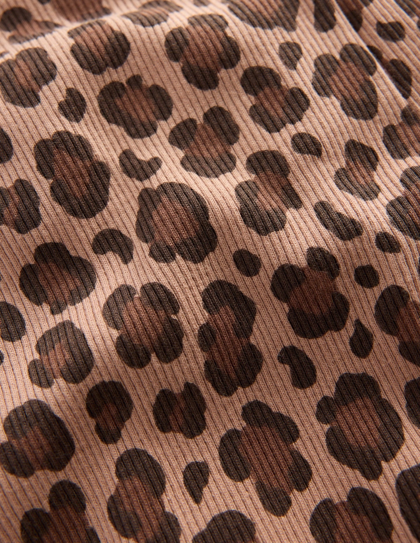Ribbed Leggings-Brown Leopard