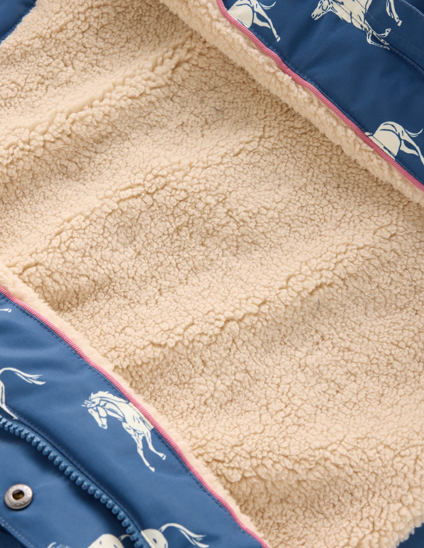Sherpa Lined Anorak-Tourmaline Blue Small Horses