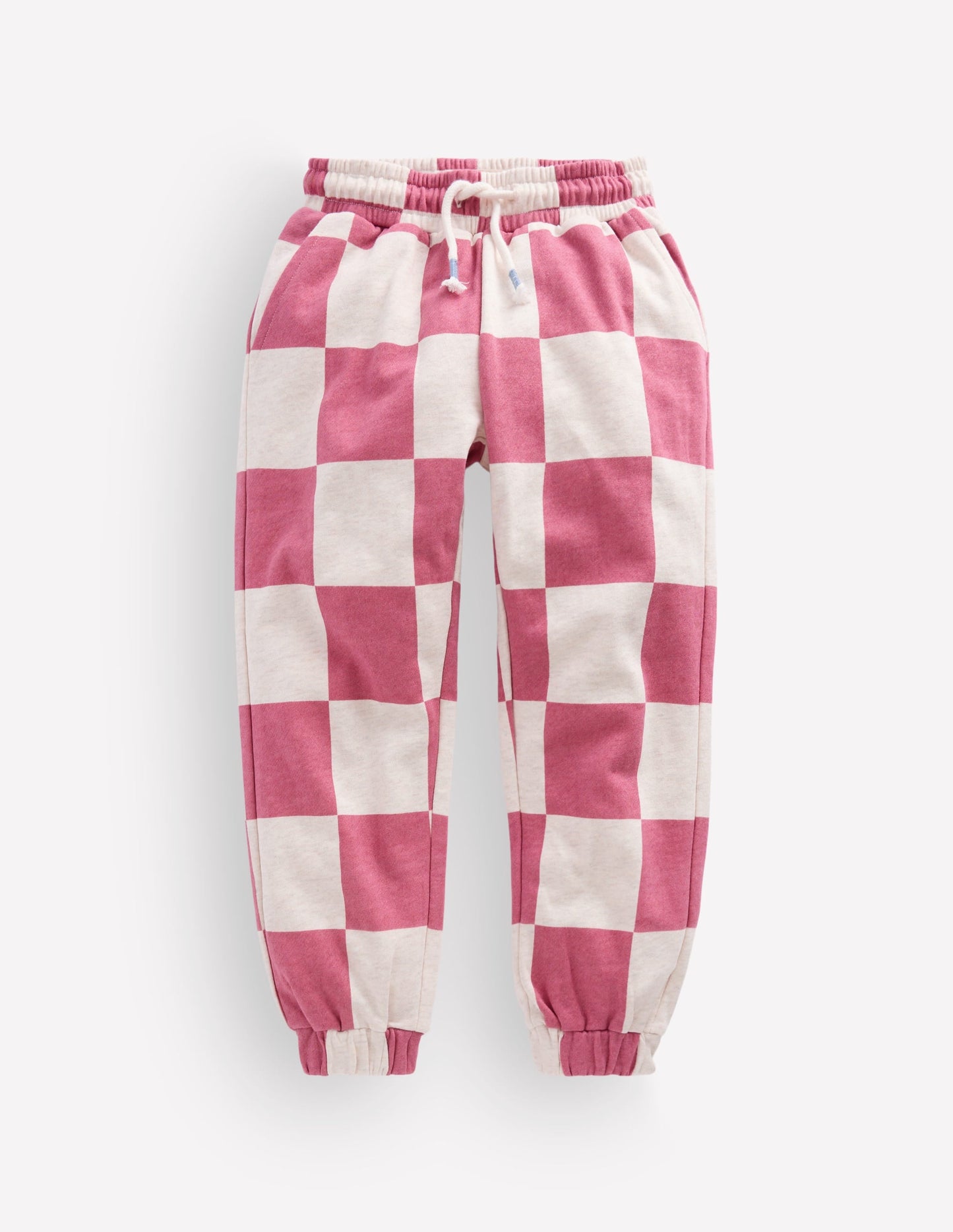 Fun Printed Joggers-Pink Checkerboard
