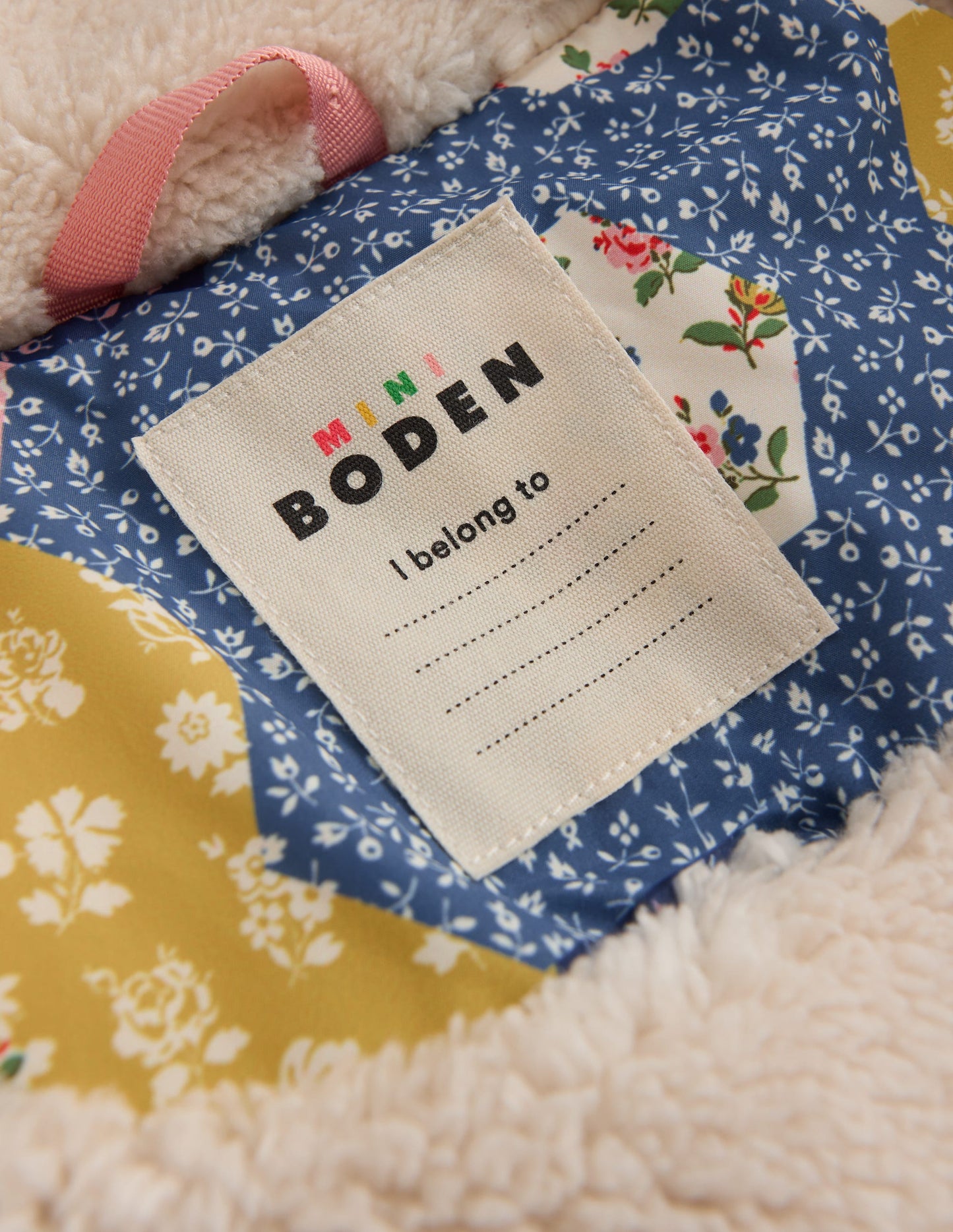 Fun Padded Coat-Patchwork Flowers