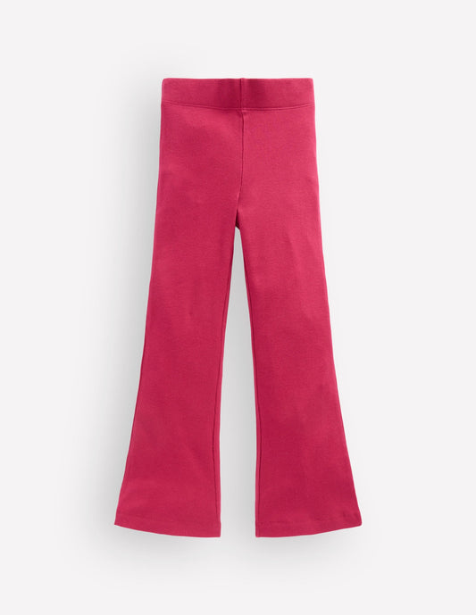 Ribbed Flared Leggings-Red Bud