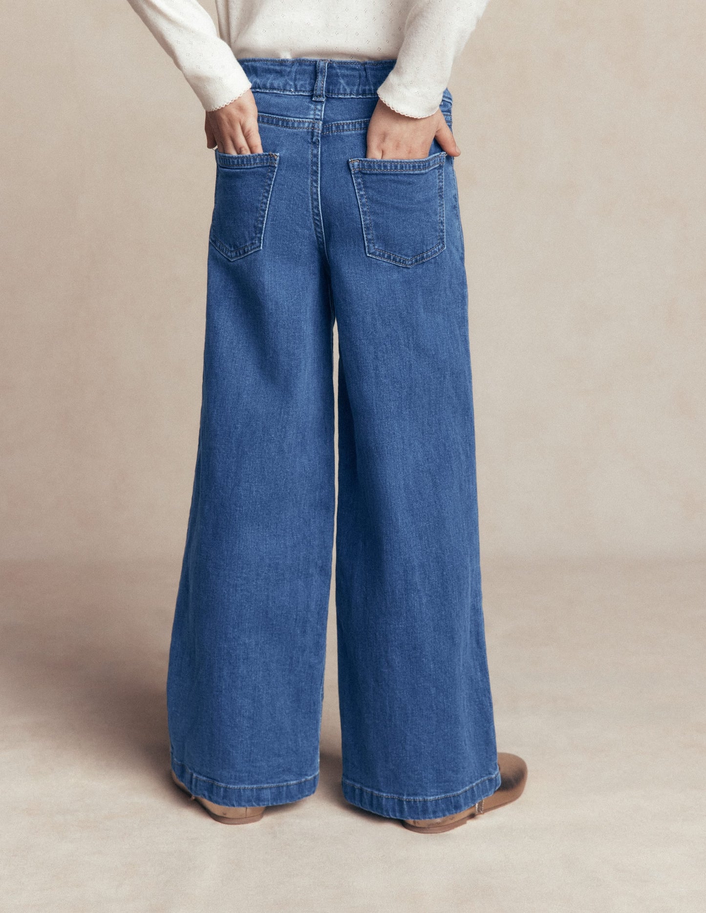 Wide Leg Jeans-Mid Vintage Denim