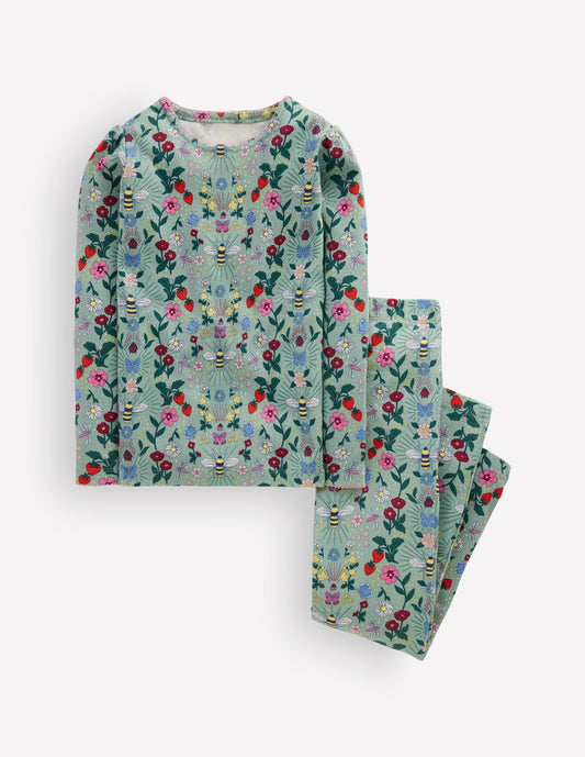 Snug Long John Pyjamas-Bee Garden