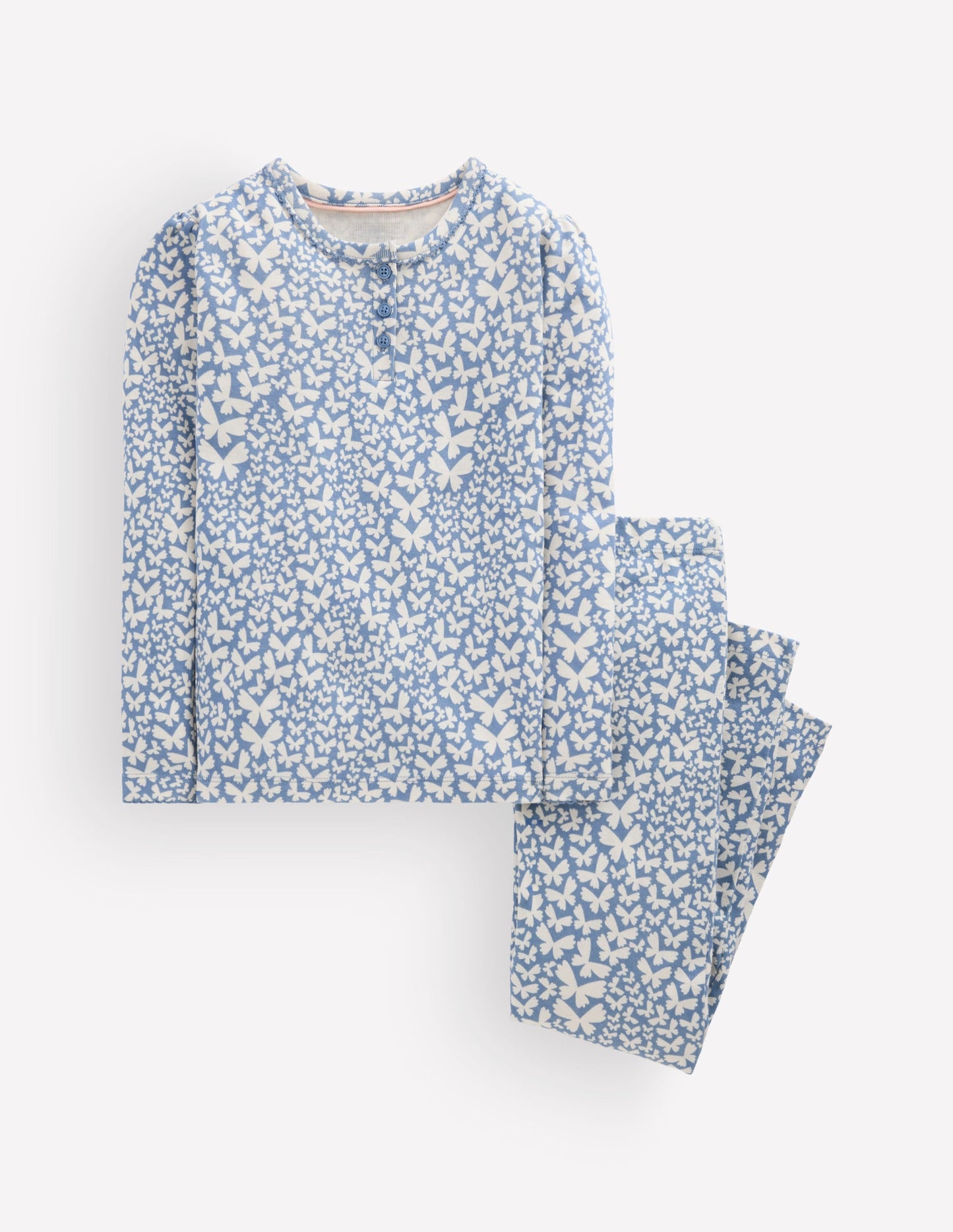 Snug Henley Pyjamas-Blue Butterflies