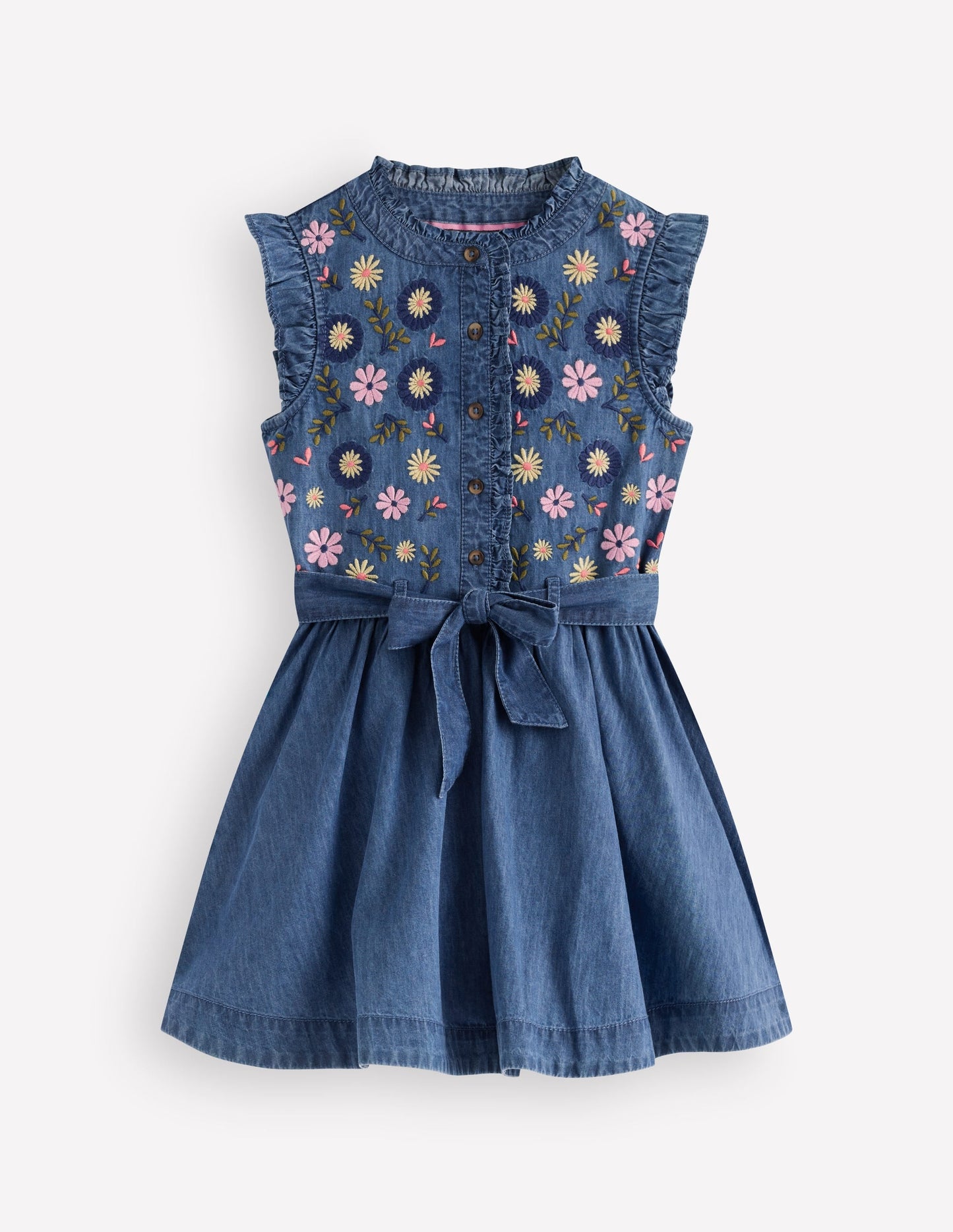 Ruffle Shirt Dress-Mid Vintage
