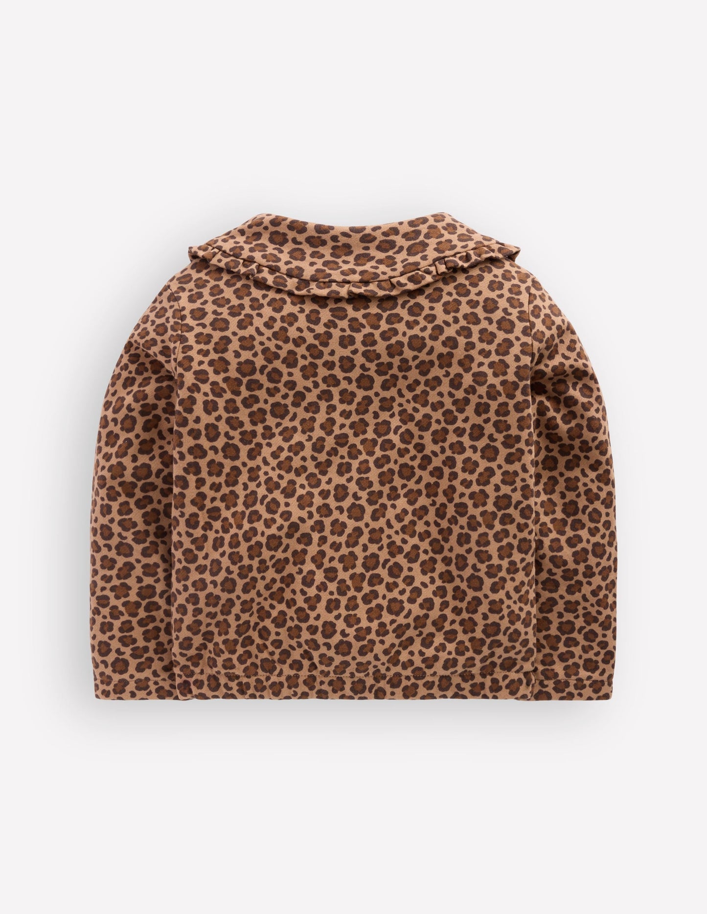 Fleece Lined Zip-Through-Milk Chocolate Brown Leopard