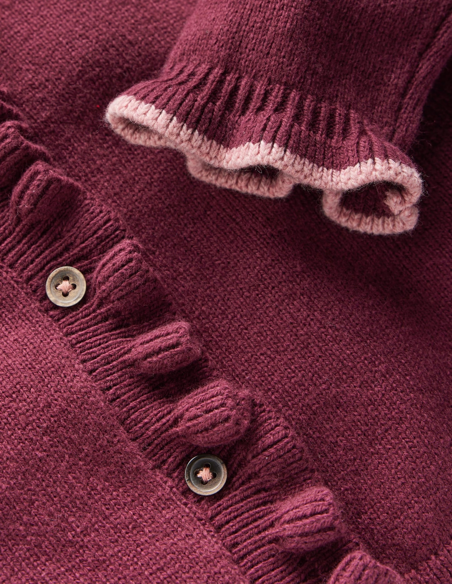 Everyday Frilled Cardigan-Deep Wisteria