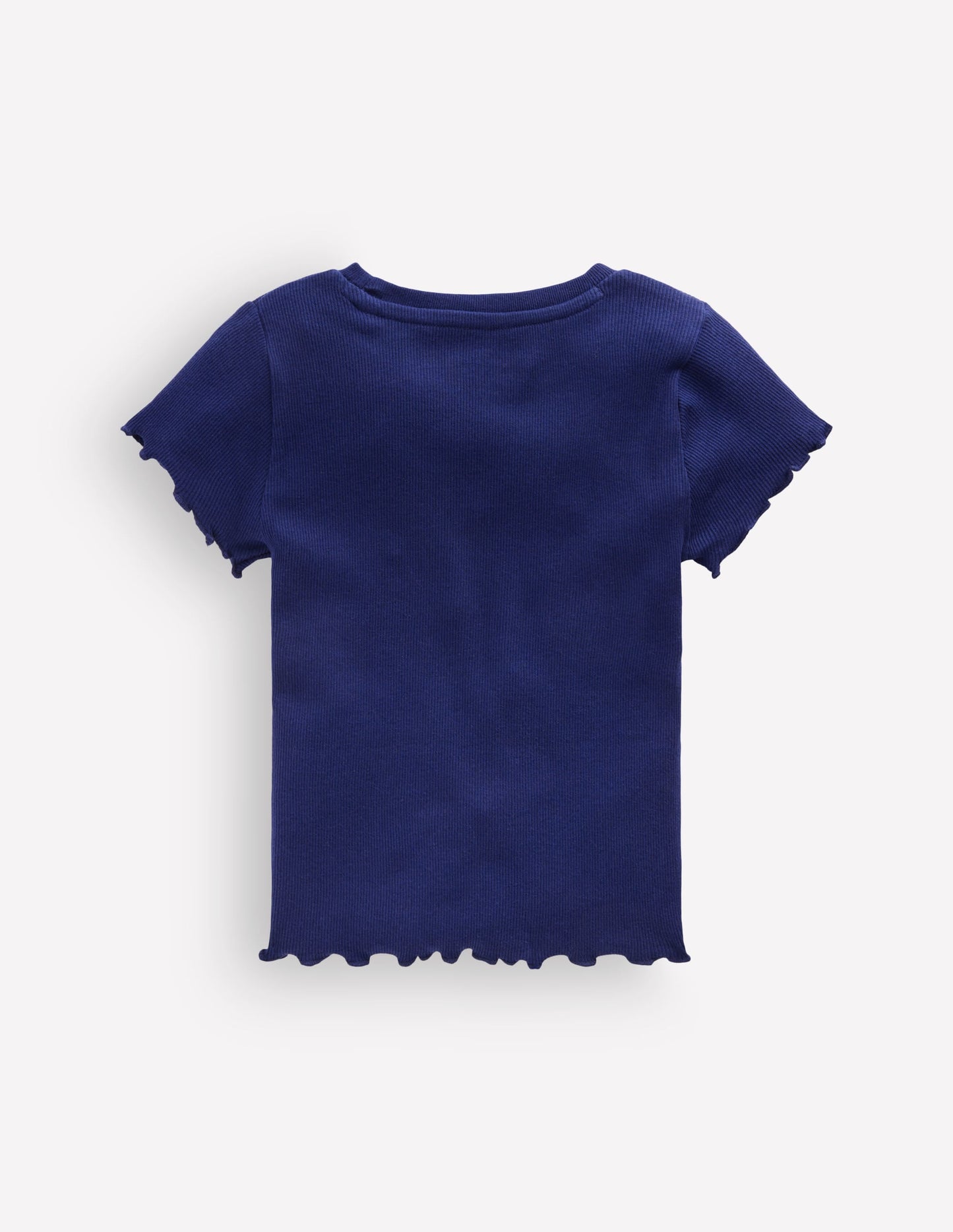 Short Sleeve Rib T-Shirt-College Navy