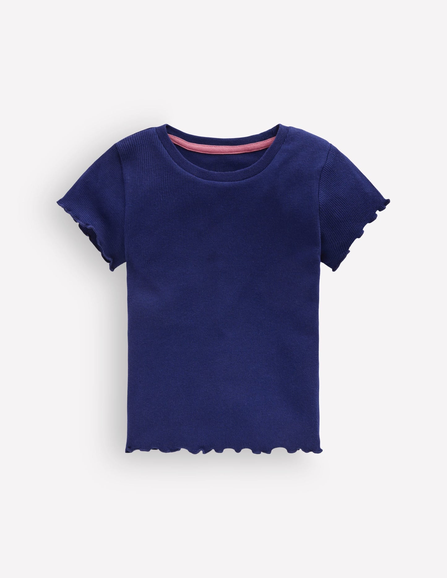 Short Sleeve Rib T-Shirt-College Navy