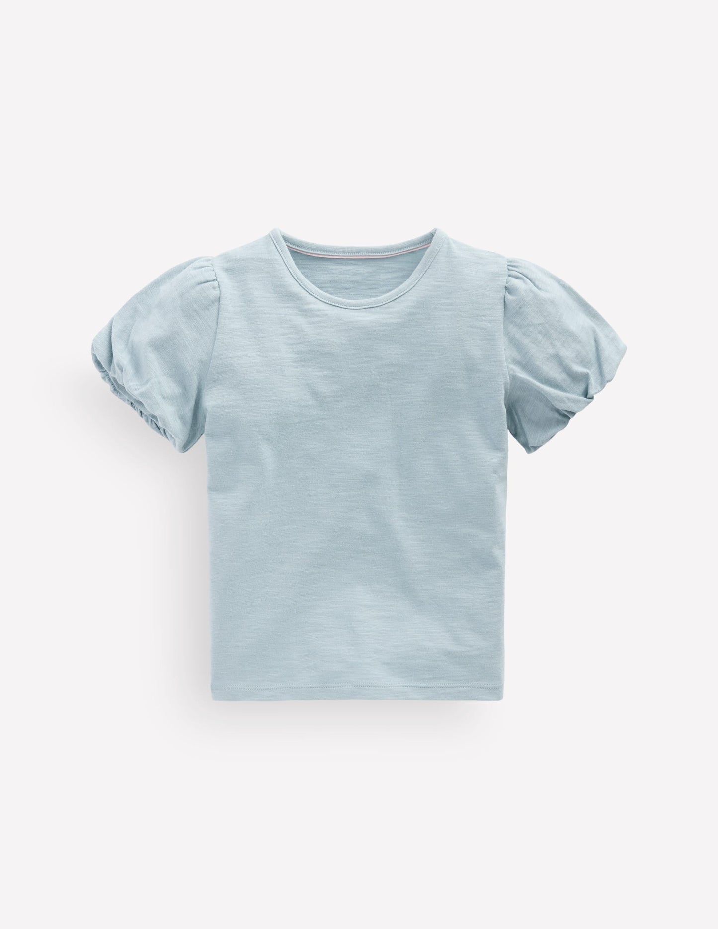 Puff Sleeve Jersey Top-Cornish Blue