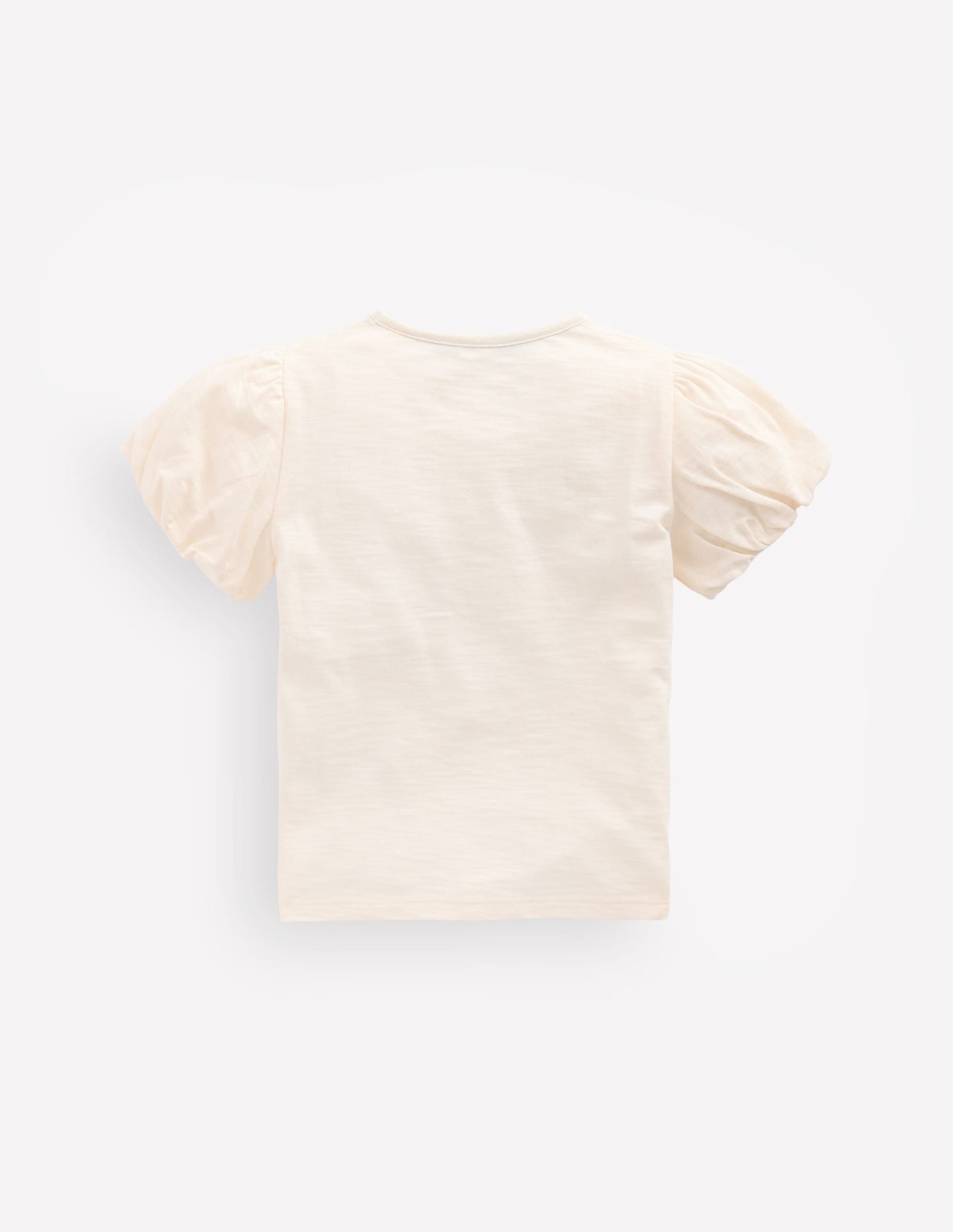 Puff Sleeve Jersey Top-Soft Ivory