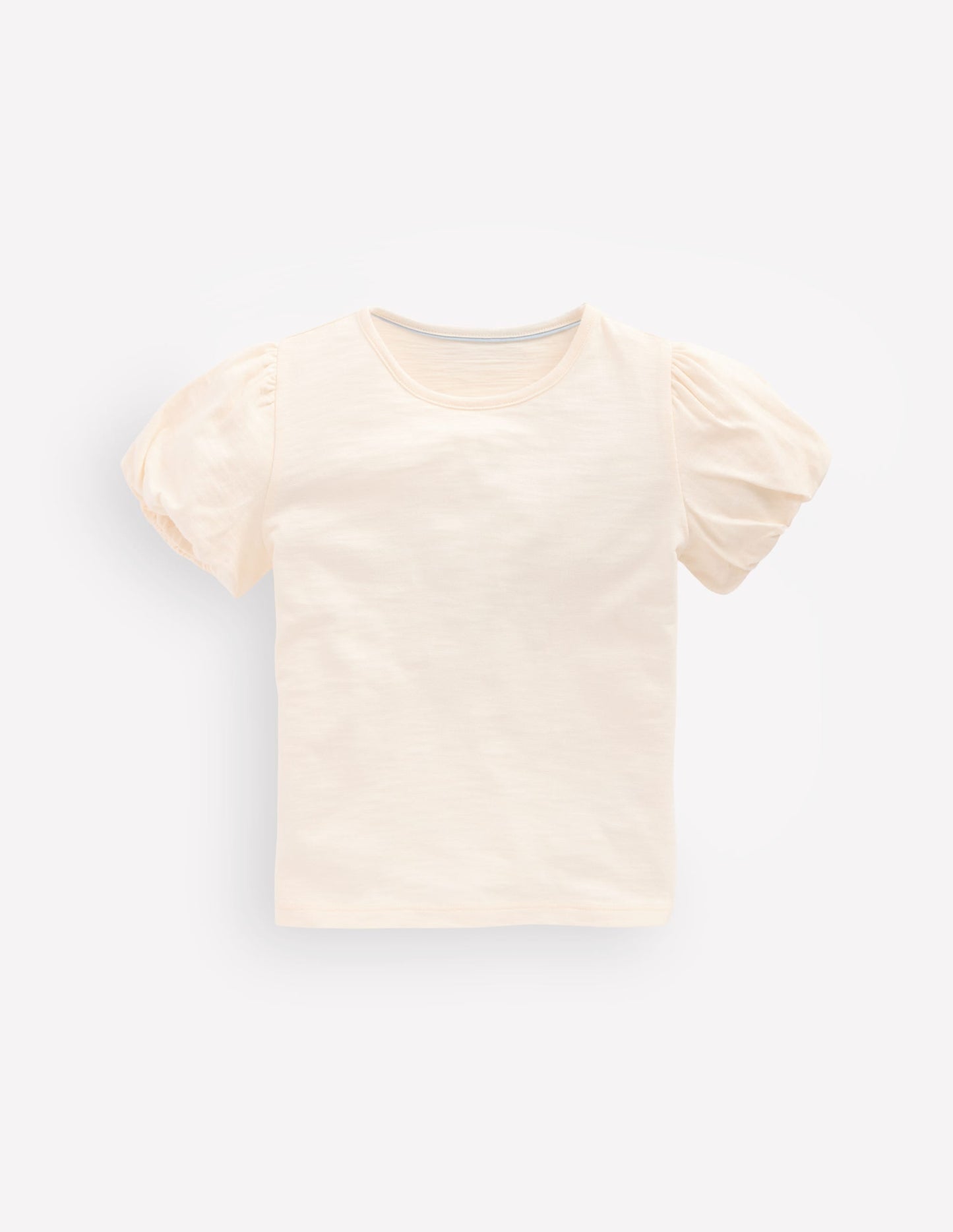 Puff Sleeve Jersey Top-Soft Ivory