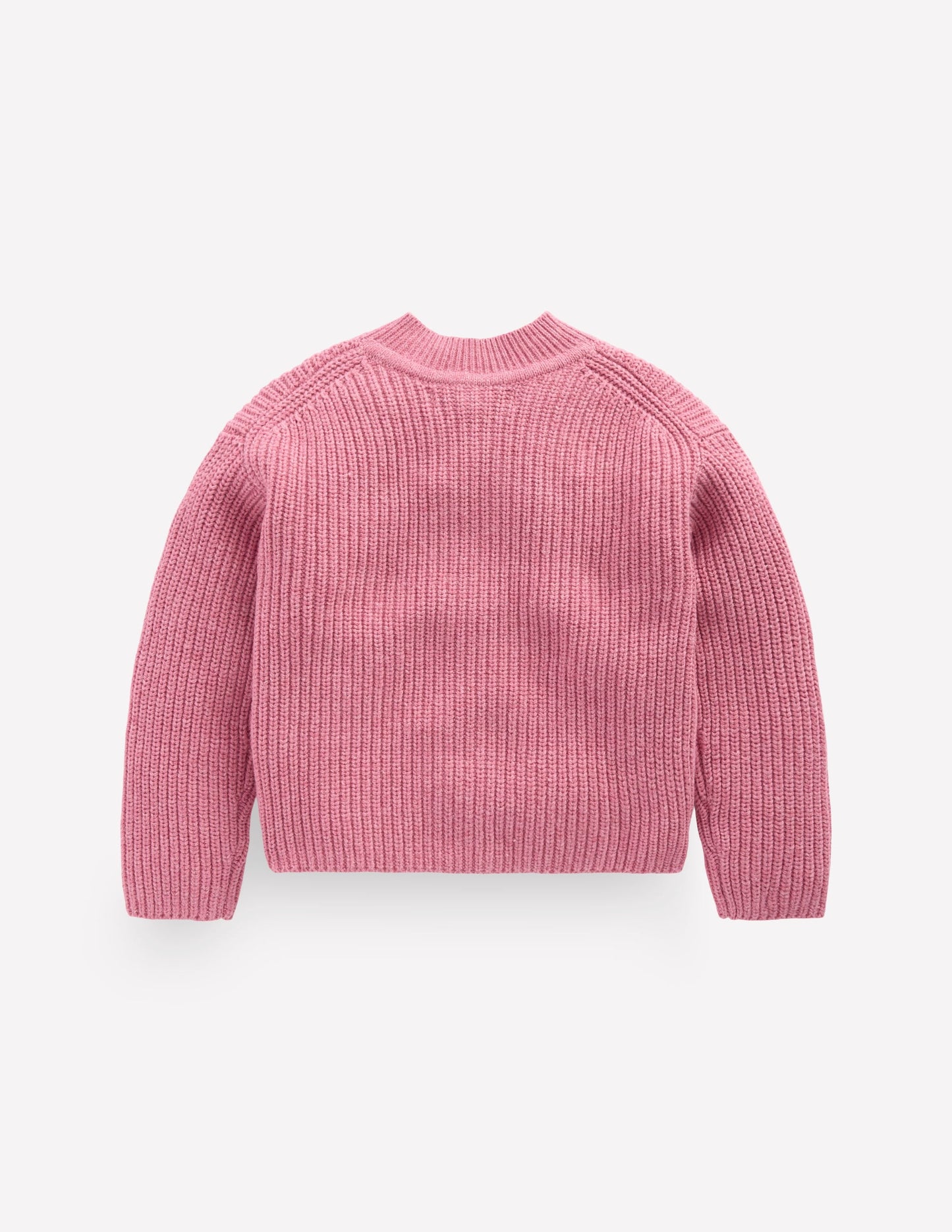 Chunky Everyday Cardigan-Pink Heather Marl