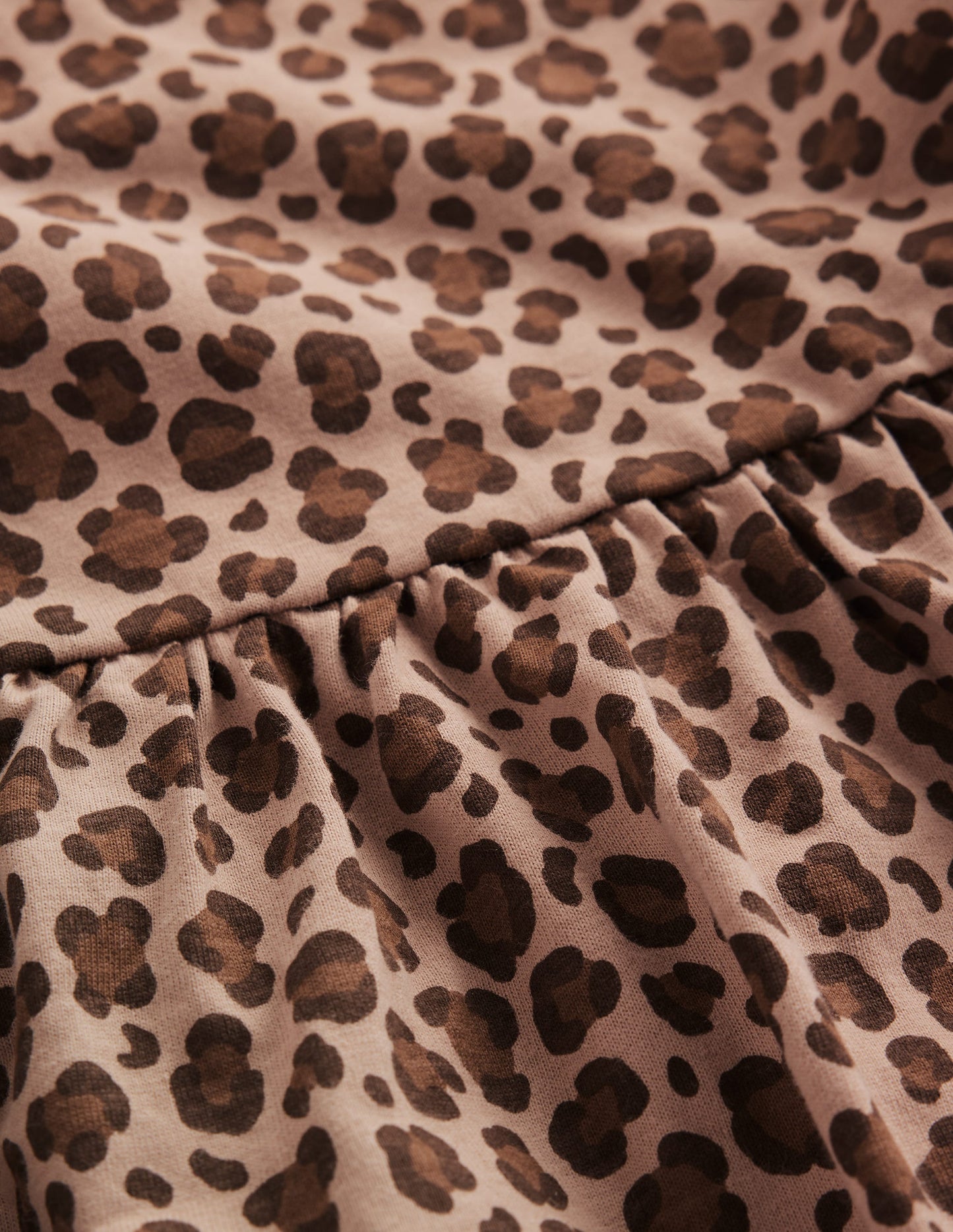 Long Sleeve Twirly Dress-Milk Chocolate Brown Leopard