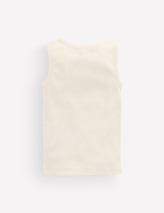 Henley Ribbed Vest-Soft Ivory